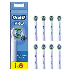 Oral-B Pro Precision Clean Electric Toothbrush Head, X-Shape And Angled Bristles for Deeper Plaque Removal, Pack of 8 Toothbrush Heads
