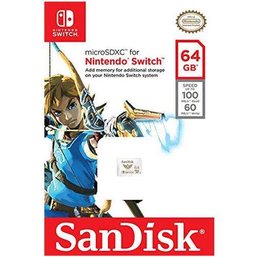 SanDisk 64GB Nintendo Switch Micro SD Card (SDXC) UHS-I U3 - 100MB/s - £9.38 with code delivered @ MyMemory