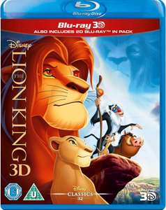 The Lion King (1994) [3D Blu-Ray + Blu-Ray] - £2.99 Delivered @ mediasellersuk / eBay