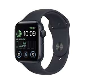 Apple Watch SE GPS, 40mm Midnight Aluminium Case with Midnight Sport Band, MNJT3B/A + £10 Voucher - Discount At Checkout