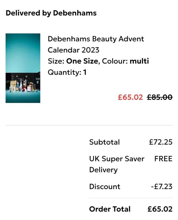 Face, Debenhams Beauty Advent Calendar (Worth Over £280)