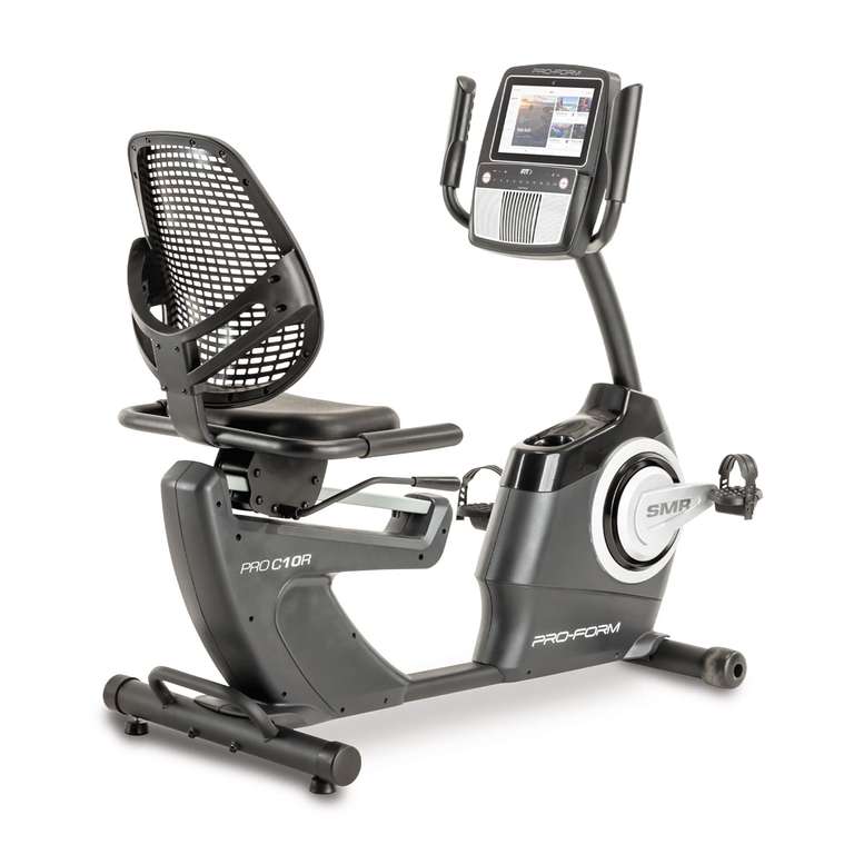 ProForm Pro C10 Recumbent Exercise Bike - 10" Touch Screen & Built in Fan + 30 Day iFit Trial