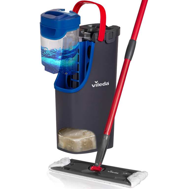 Vileda H2PrO Flat Mop & Bucket Set 100% Separate Clean and Dirty Water