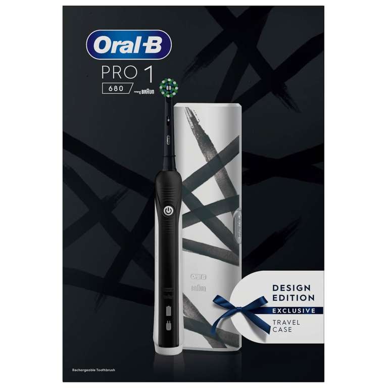 Oral-B Pro 1 680 Rechargeable Toothbrush - Black £28.94 delivered @ B&M