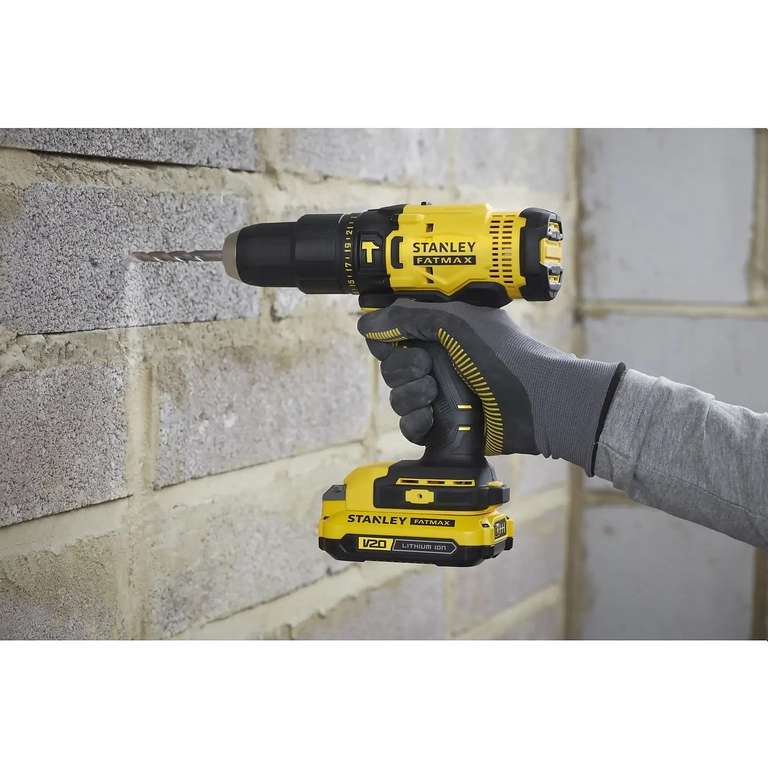 STANLEY FATMAX V20 18V Cordless Combi Drill with Kit Box- £40 (plus claim another free battery)- see post (free collection) @ Homebase