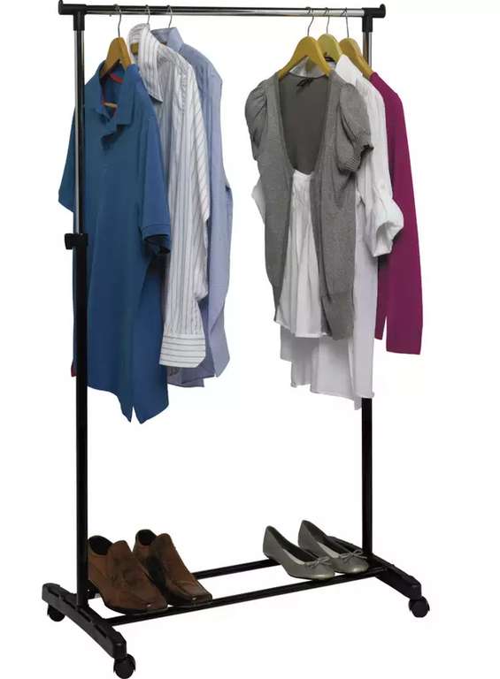 Argos Home Adjustable Chrome Plated Clothes Rail - £9.60 with code (Free Click & Collect) @ Argos