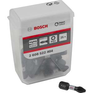 Bosch Impact Rated Screwdriver Bits PZ2 - £9.79 + Free click and collect @ Toolstation