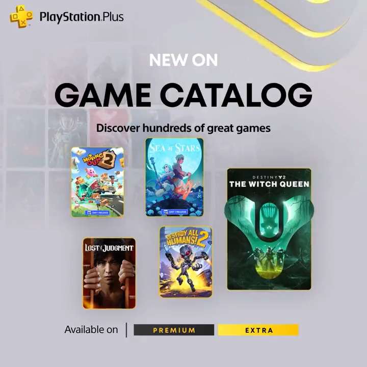 PlayStation Plus Game Catalog (August) - Sea of Stars, Moving Out 2, Destiny 2: The Witch Queen, Lost Judgment, Destroy All Humans 2