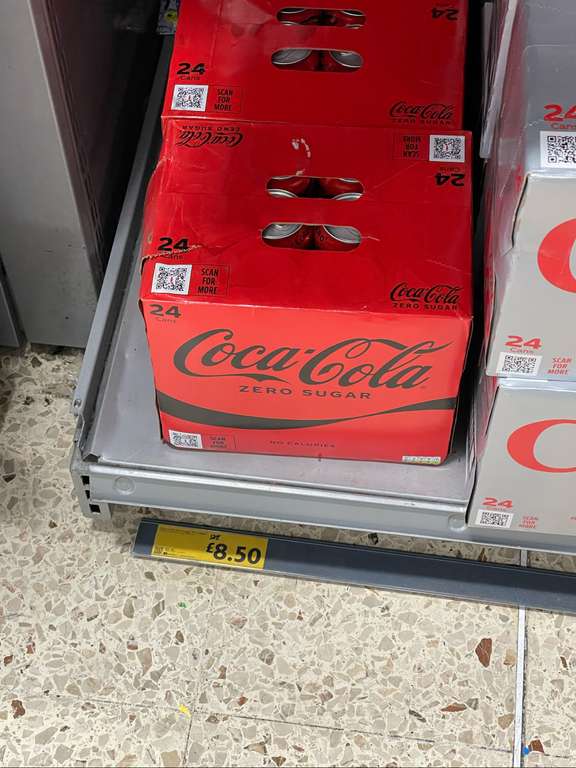 Coke zero 24 tin packs for £8.50 instore at Acocks Green, Birmingham