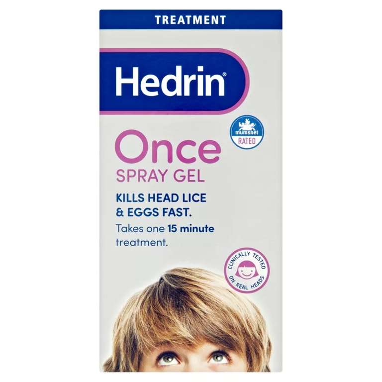 Hedrin Once Spray Headlice And Egg Treatment Gel