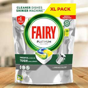 Fairy Platinum XL Lemon Dishwasher Tablet x 38 - £1.99 (1 per customer / +£5.99 for delivery on orders below £25) at Discount Dragon