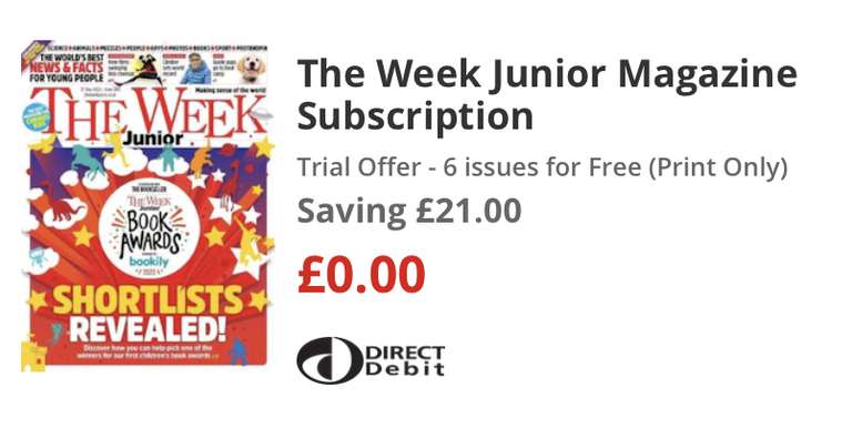 The Week Junior Magazine Subscription Trial offer - 6 issues for free (Print edition) @ Magazine.co.uk