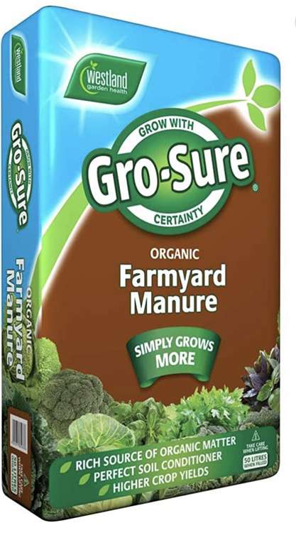 Gro-Sure Peat Free Farmyard Manure - 50L £4.5 free collection @ Wickes
