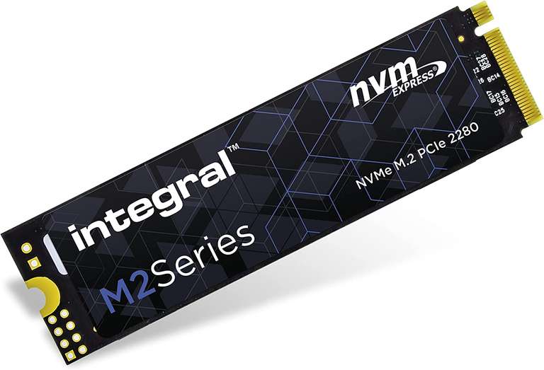 Integral 1TB (1024GB) SSD NVME M.2 2280 PCIe Gen3x4 R-3450MB/s W-3200MB/s TLC M2 Solid State Drive £42.95 @ Amazon