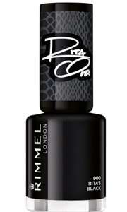 Rimmel London Rita Ora 60 Seconds Super Shine Nail Polish, 900 RITAS BLACK, 8 ml