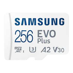 256GB - Samsung Evo Plus 4K Ready MicroSDXC Memory Card UHS-I U3/V30/A2 with SD Adapter /512GB - £24.98