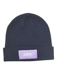 JACK & JONES Women's Jjxx Jxbasic Logo Beanie Sn Knitted Hats - Navy