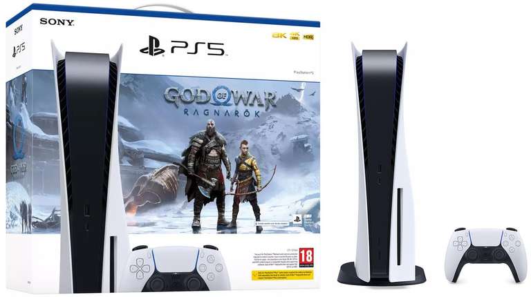 Sony PlayStation 5 Disc Edition Console – God of War Ragnarok Bundle - £479.99 (UK Mainland) @ Box