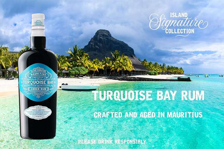 Island Signature Rum - Turquoise Bay, Mauritius Amber Golden Rum 40% ABV 70cl £16.30 @ Amazon