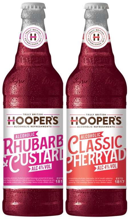 Hooper's Classic Alcoholic Cherryade and Rhubarb & Custard 500ml - £1 In Store @ Home Bargains Fort William