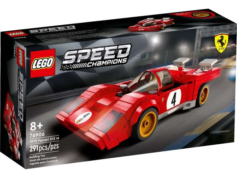 LEGO 76906 Speed Champions 1970 Ferrari 512 M Sports Red Race Car £10 Asda Swansea