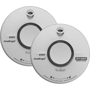 FireAngel 10 Year Battery Smoke Alarm TST-622Q Twin Pack £17.54 Free Collection @ Toolstation