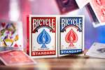 Bicycle Standard index Playing Cards, 2 Decks, Red & Blue, Air Cushion Finish, Professional, Superb Handling & Durability £3.99 @ Amazon