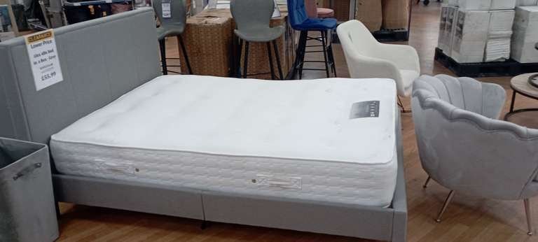 Alex Bed in a Box Double Bed Grey £55.99 @ The Range York