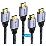 HDMI 2.1 cable 1.83m 5-pack - DDMALL-branded, 48Gbps, 8K@60Hz/4K@120Hz, HDR eARC HDCP - £3.09 +4.99 delivery @ BargainFox