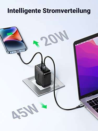 UGREEN 66W USB-C Charger (EU Plug) £17.57 with first time app user code @ Amazon Germany (Via app only)