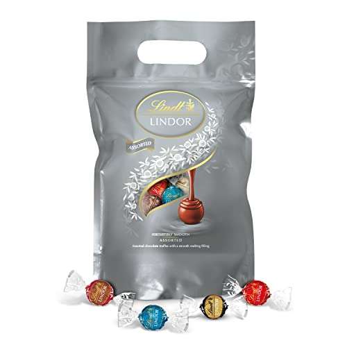 Lindt Lindor New Assortment of Chocolate Truffles - 80 Balls, 1kg - IMilk, Double, Dark 60% & Salted Caramel - £15.11 @ Amazon