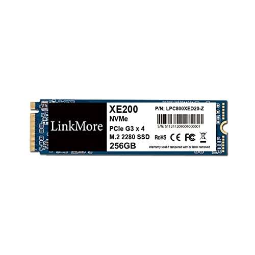 LinkMore XE200 256GB M.2 2280 PCIe Gen 3X4 Internal SSD, Solid State Drive, Up to 2300MB/s £18.69 @ Amazon