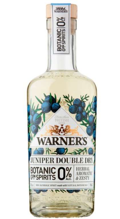 Warner's Pink Berry or Juniper Double Dry 0% gin/spirit instore - Liverpool
