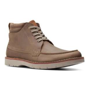 Clark’s Mens Vargo Moc Leather Boots (2 Colours / Sizes 6-12) - £36 With Code + £1 Delivery @ Clarks Outlet