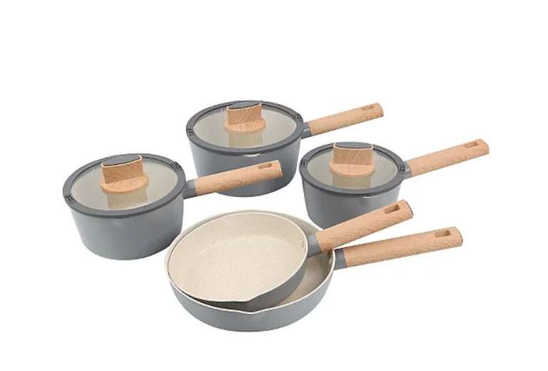 Grey Simplicity 5-Piece Pan Set £42 @ George Free click and collect