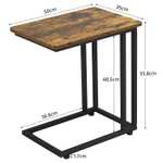 Yaheetech End Table, C Shaped Side Table with Wheels & Sturdy Metal Frame sold and FB Yaheetech
