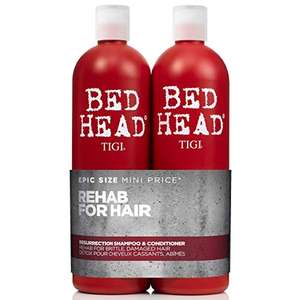 Bed Head by TIGI Resurrection Shampoo and Conditioner for Dry Damaged Hair, 2x750 ml