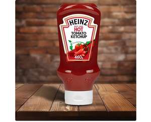Heinz Hot Tomato Ketchup Sauce 460g Squeezy Bottle 99p Minimum 2 Bottles per order BBF end november 2023 Min £25 Spend