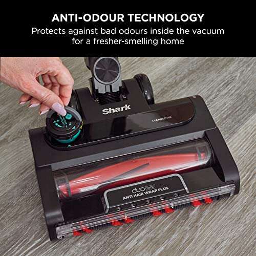 Shark Stratos Cordless Stick Vacuum Cleaner [IZ400UK] with Anti Hair Wrap Plus & Clean Sense IQ, Single Battery, Charcoal/Rose Gold