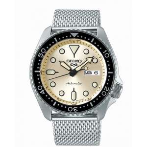 Seiko 5 Sport Champagne Dial Steel Mesh Bracelet 42.5mm - £210 delivered at Finnies