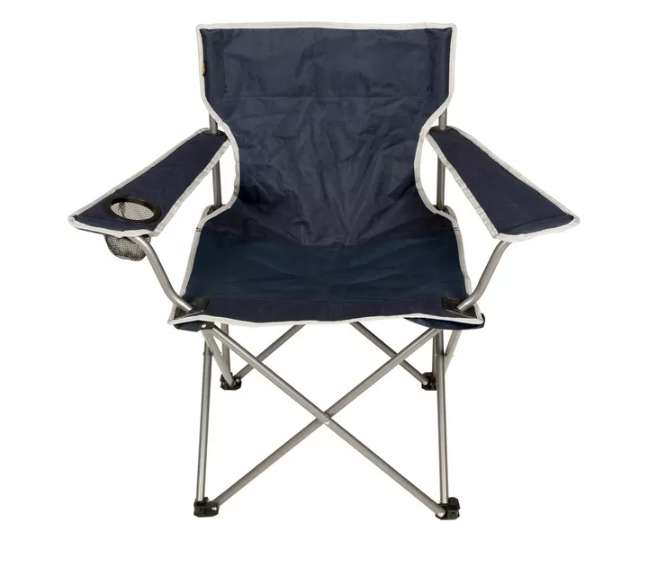 Halfords Folding Arm Chair - Navy or Green + Free Click & Collect In Limited Locations