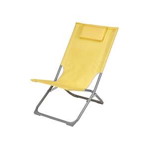 Curacao Cream Gold Metal Foldable Beach Chair £7 Click & Collect @ B&Q