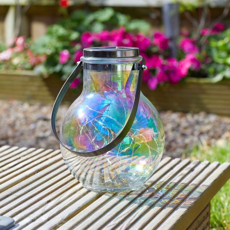 Solar-powered Outdoor LED Lantern £7 + Free Click & Collect @ B&Q
