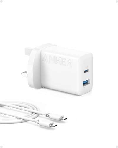 Anker USB C Plug, 20W Dual Port USB Fast Charger with Cable with Prime Sold by AnkerDirect UK