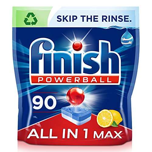 Finish All-in-One Max Dishwasher Tablets, LEMON, 90 Tablets - £7.75 (Cheaper with S&S) @ Amazon
