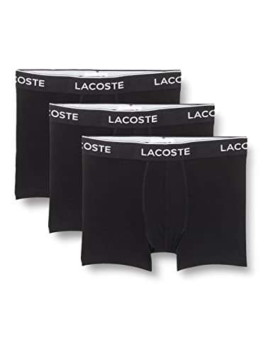 Lacoste Men's Boxer Shorts, Black, Pack of 3 (All Sizes) + 10% Student Discount