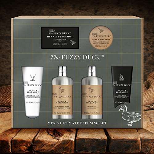 Baylis & Harding The Fuzzy Duck Men's Hemp & Bergamot Luxury Ultimate Preening Gift Set - Vegan Friendly - £11.70 @ Amazon