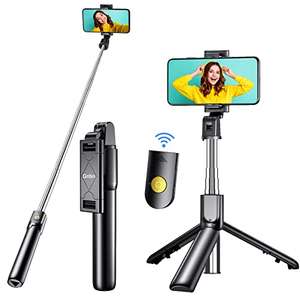 Gritin Selfie Stick, 3 in 1 Bluetooth Selfie Stick Tripod, Extendable and Portable with Detachable Wireless Remote £6.04 @ Accer / Amazon UK