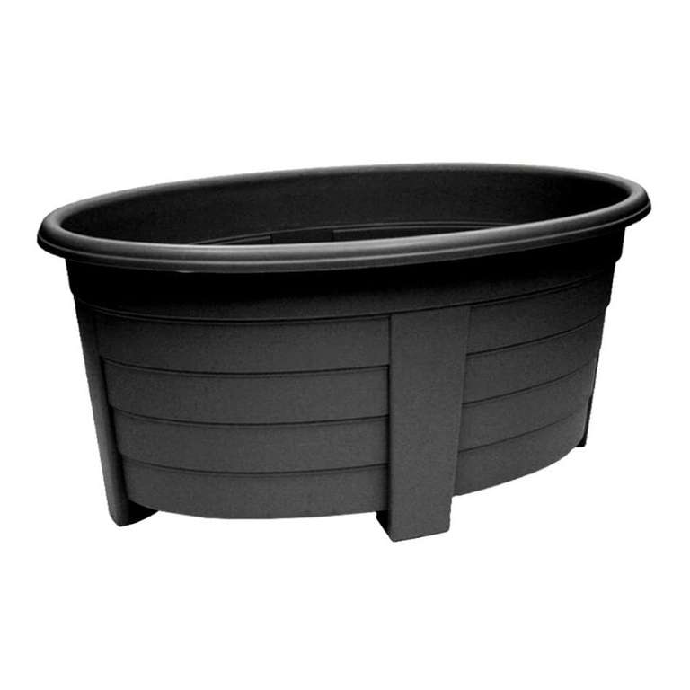 Grosvenor Ebony Oval Planter 55cm 53L - £3.99 with click & collect or £3.49 delivery @ Yorkshire Trading Company