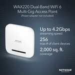 NETGEAR Wireless Access Point (WAX220) - WiFi 6 Dual-Band AX4200 Speed | 1 x 2.5G Ethernet PoE+ Port | 802.11ax